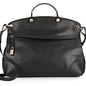 Authentic FURLA Nikole Leather Satchel Onyx Size L